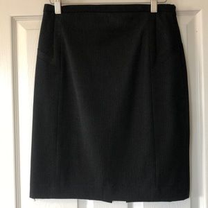 Black Express pinstripe pencil skirt